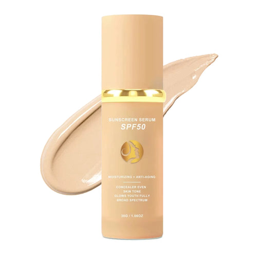 4-In-1 Foundation Liquid Makeup 4 in 1 Foundation Light Spectrum Sunscreen Serum Liquid Hydrating Full Coverage Concealer SPF 50