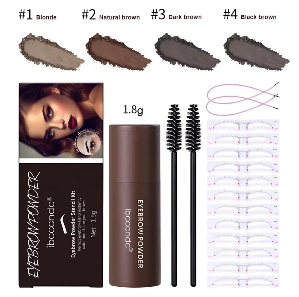 Eyebrow Powder Stamp Shaping Kit Makeup Brushes Professional Eyebrow Paint Waterproof Eyebrow Pencil Eye Brows Stencil Makeup