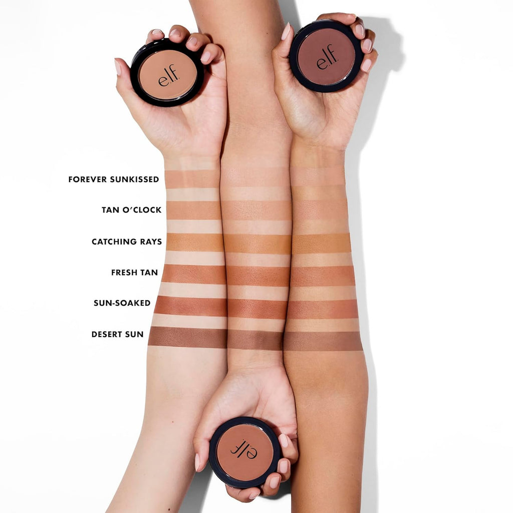 Primer-Infused Bronzer, Long-Wear, Matte, Bold, Lightweight, Blends Easily, Contours Cheeks, Forever Sun Kissed, All-Day Wear, 0.35 Oz