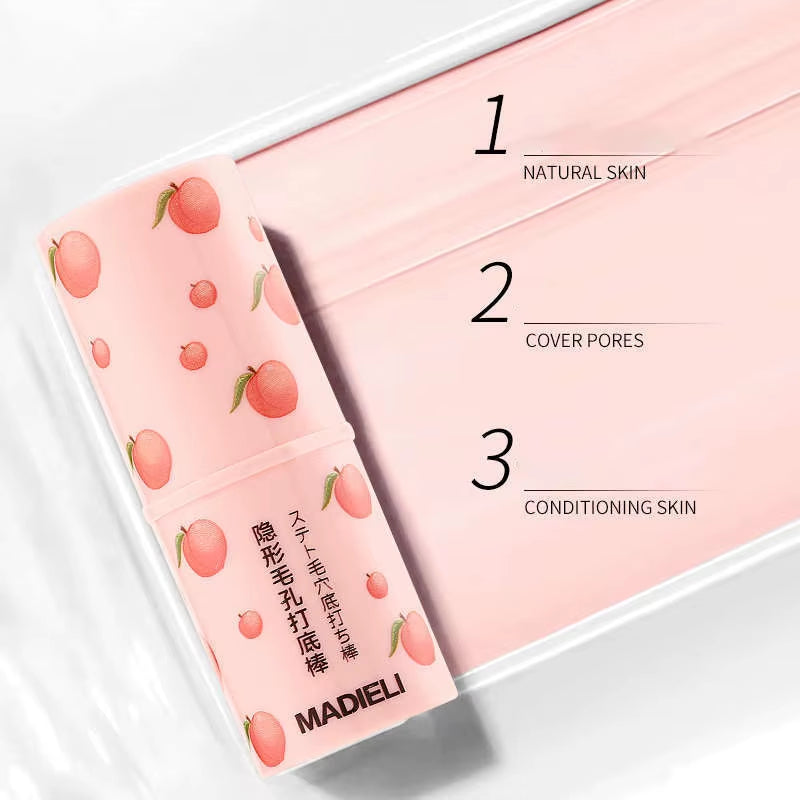 Invisible Pore Purple Primer Stick Waterproof Face Primer Makeup Base Gel Oil-Control Matte Smooth Fine Lines Isolation Primer