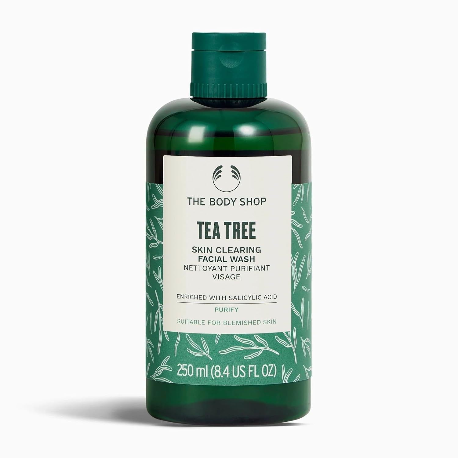 Tea Tree Skin Clearing Facial Wash – Purifying Vegan Face Wash for Oily, Blemished Skin – 8.4 Oz