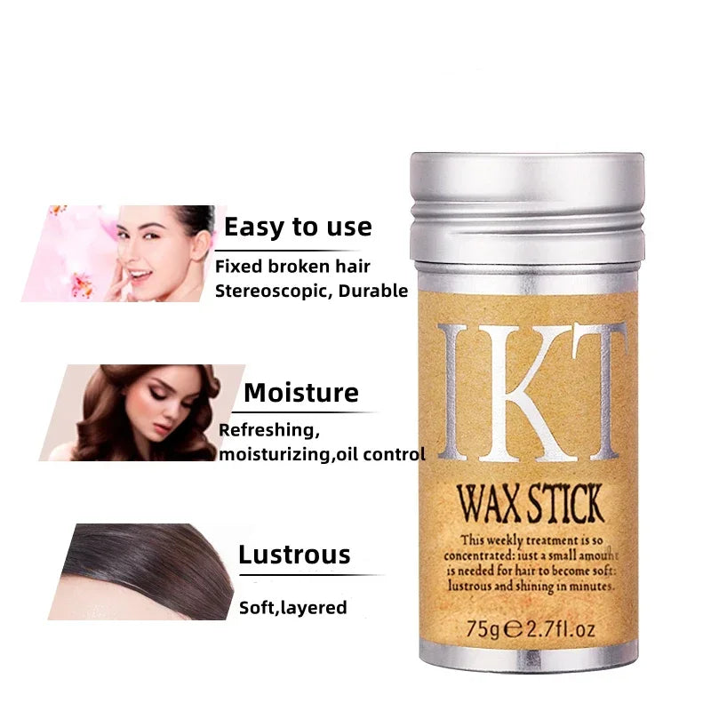 Hair Wax Stick Long Lasting Waterproof Portable Finishing Broken Hair Stick Hair Styling Tool