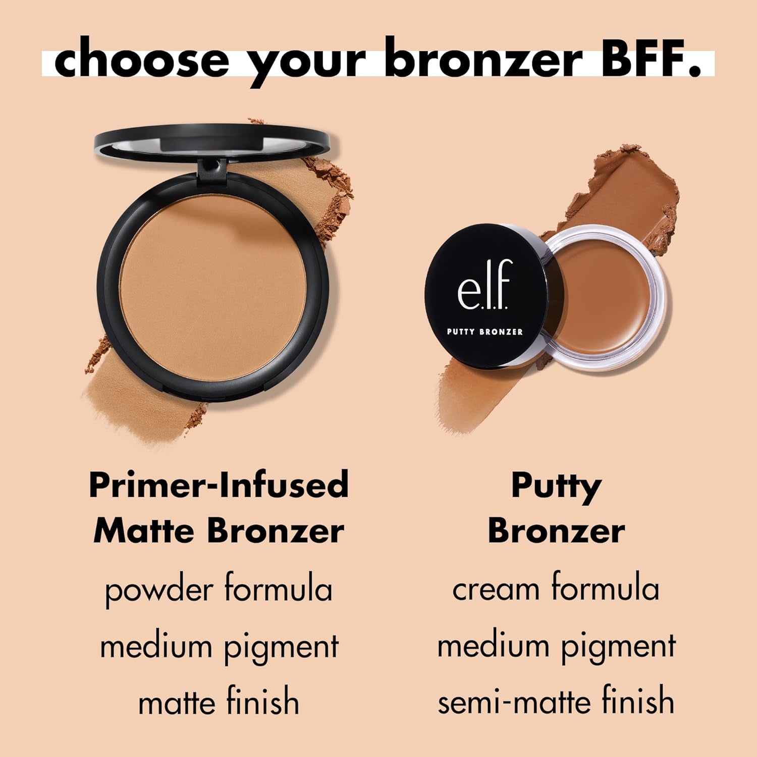 Primer-Infused Bronzer, Long-Wear, Matte, Bold, Lightweight, Blends Easily, Contours Cheeks, Forever Sun Kissed, All-Day Wear, 0.35 Oz