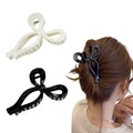 2Pcs Bows Claw Clips 2 Colors Hair Bows for Girls Ribbon Hair Clips Bow Trend Claw Clips for Thick Hair Pink Coquette Bows Clips