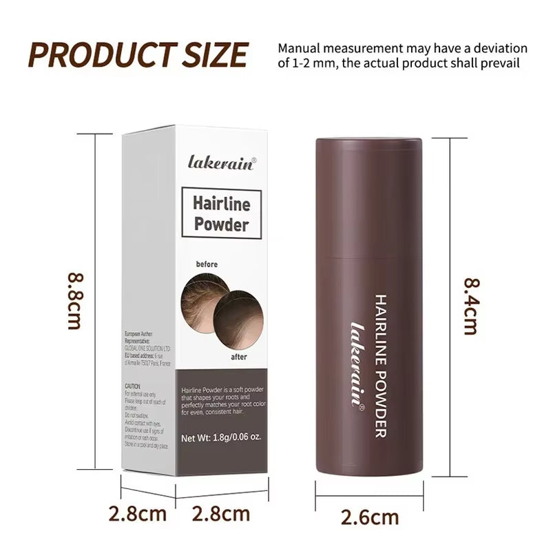 Black Brown Hairline Powder Waterproof Hair Dye Contour Stick Instantly Conceals Hair Root Forehead Clavicle Face Shadow Makeup